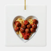 Gewoon een meisje dat van vleesballen houdt keramisch ornament (Achterkant)