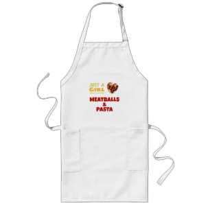 Gewoon een meisje dat van vleesballen houdt lang schort