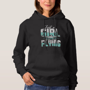 Gewoon Een Meisje Dat Van Vliegen Zwemmer Zwem Vro Hoodie