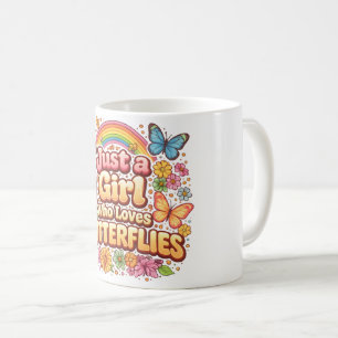 Gewoon een meisje dat van vlinders houdt – Schatti Koffiemok