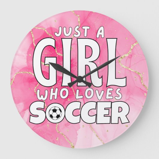 gewoon een meisje dat van voetbal houdt grote klok (Voorkant)