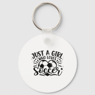 Gewoon Een Meisje Dat Van Voetbal Houdt Schattig V Sleutelhanger