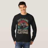 Gewoon Een Meisje Dat Van Vogelbekdier Grappig V V T-shirt (Voorkant volledig)