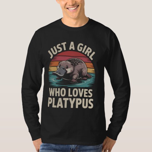 Gewoon Een Meisje Dat Van Vogelbekdier Grappig V V T-shirt (Voorkant)