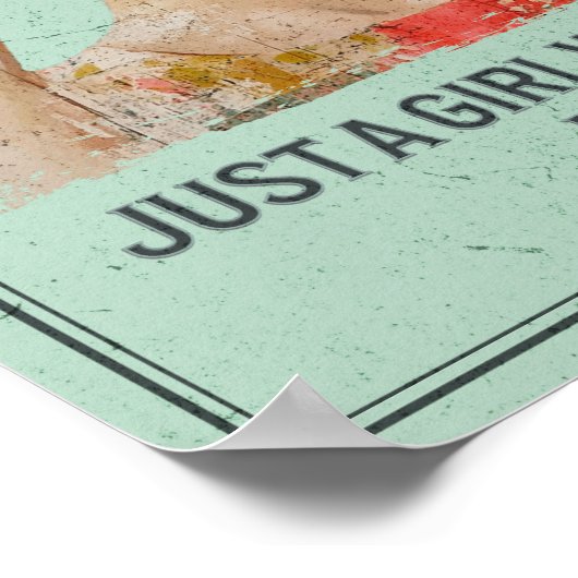 Gewoon een meisje dat van vogels houdt - Vogels ki Poster (Hoek)