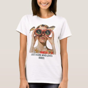 Gewoon een meisje dat van vogels houdt - Vogels ki T-shirt