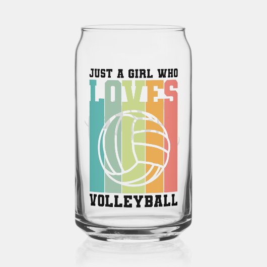Gewoon een meisje dat van Volleybal houdt Blikvorm Glas (Voorkant)