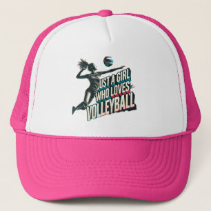 Gewoon een meisje dat van volleybal houdt trucker pet
