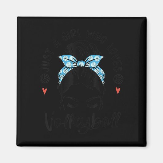 Gewoon een meisje dat van volleybalcadeautjes houd magneet (Voorkant)