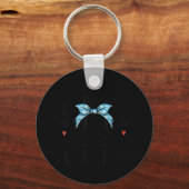 Gewoon een meisje dat van volleybalcadeautjes houd sleutelhanger (Voorkant)