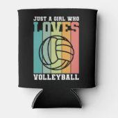 Gewoon een meisje dat van Volleyball houdt Blikjeskoeler (Voorkant)