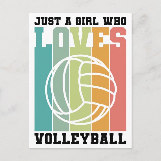 Gewoon een meisje dat van Volleyball houdt Briefkaart (Voorkant)