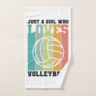 Gewoon een meisje dat van Volleyball houdt Handdoek