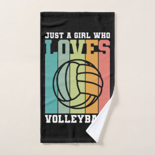 Gewoon een meisje dat van Volleyball houdt Handdoek