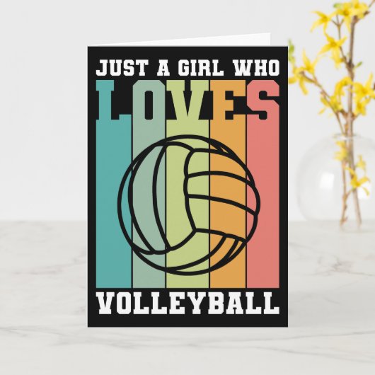 Gewoon een meisje dat van Volleyball houdt Kaart (Gele Bloem)