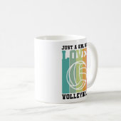 Gewoon een meisje dat van Volleyball houdt Koffiemok (Voorkant rechts)