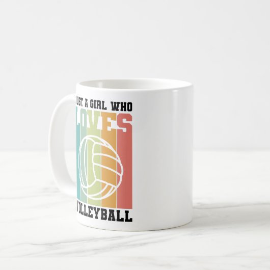 Gewoon een meisje dat van Volleyball houdt Koffiemok (Voorkant links)
