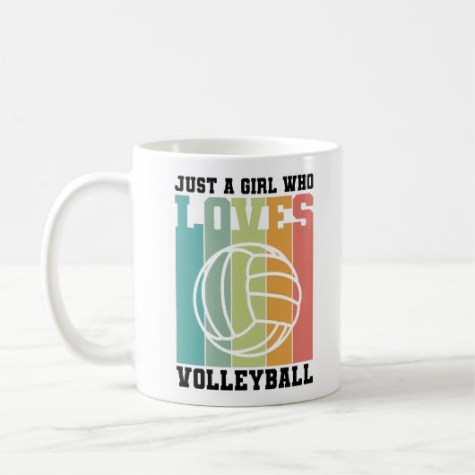 Gewoon een meisje dat van Volleyball houdt Koffiemok (Links)