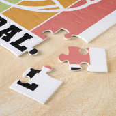 Gewoon een meisje dat van Volleyball houdt Legpuzzel (Zijkant)