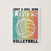 Gewoon een meisje dat van Volleyball houdt Legpuzzel (Verticaal)