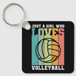 Gewoon een meisje dat van Volleyball houdt Sleutelhanger