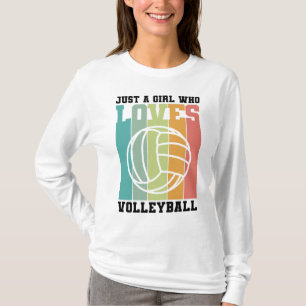 Gewoon een meisje dat van Volleyball houdt T-shirt