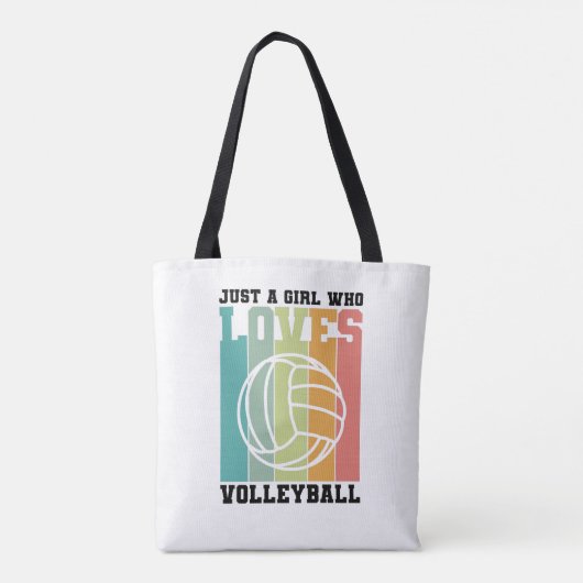 Gewoon een meisje dat van Volleyball houdt Tote Bag (Achterkant)