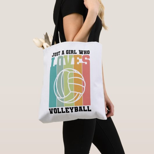Gewoon een meisje dat van Volleyball houdt Tote Bag (Dichtbij)