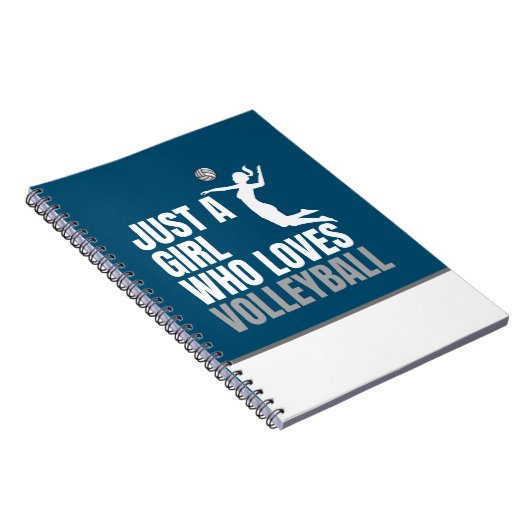 Gewoon een meisje dat van Volleyball Player Athlet Notitieboek (Rechterzijde)