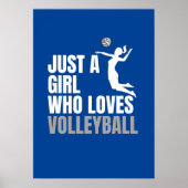 Gewoon een meisje dat van Volleyball Player Athlet Poster (Voorkant)