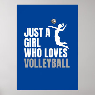 Gewoon een meisje dat van Volleyball Player Athlet Poster
