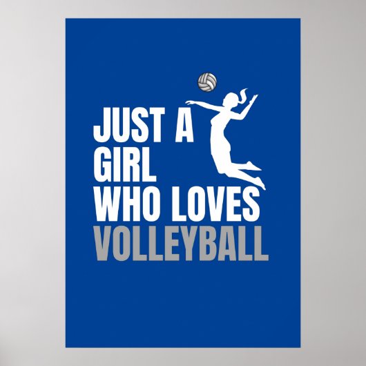 Gewoon een meisje dat van Volleyball Player Athlet Poster (Voorkant)