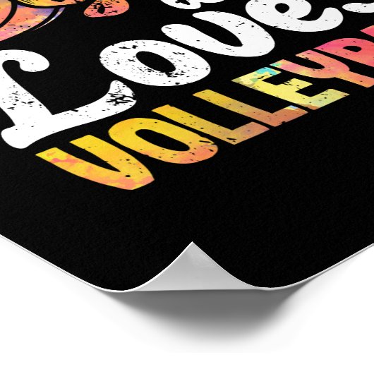 Gewoon een meisje dat van volleybalspellen houdt poster (Hoek)