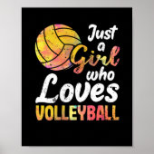 Gewoon een meisje dat van volleybalspellen houdt poster (Voorkant)