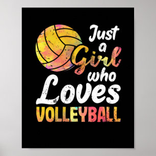 Gewoon een meisje dat van volleybalspellen houdt poster