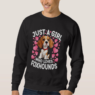 Gewoon een meisje dat van vossejacht honden houdt trui