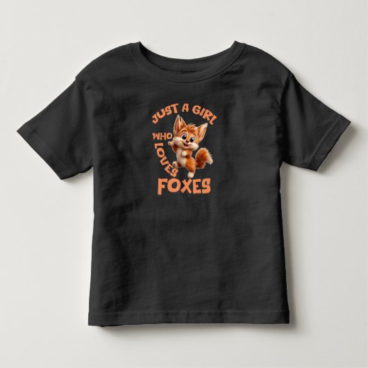 Gewoon een meisje dat van vossen houdt kinder shirts (Voorkant)