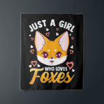 Gewoon een meisje dat van vossen houdt kinderen me wandkleed<br><div class="desc">Gewoon een meisje dat van vossen houdt kinderen meisjes schattige vos</div>