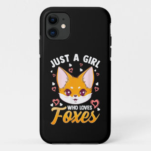 Gewoon een meisje dat van vossen houdt, meisjes, k Case-Mate iPhone case