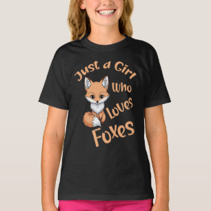 Gewoon een meisje dat van vossen houdt t-shirt