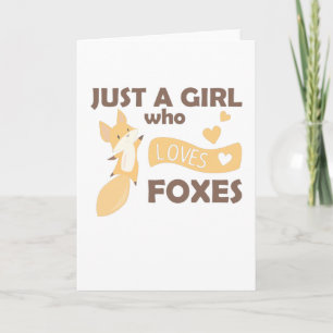 Gewoon Een Meisje Dat Van Vossen Houdt Zoete Hartj Kaart