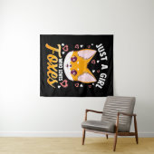 Gewoon Een Meisje Dat Van Vossen Kindo Meisjes Sch Wandkleed (In Situ (horizontaal))