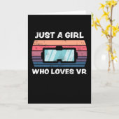 Gewoon een meisje dat van VR Gaming Virtual Realit Kaart (Gele Bloem)