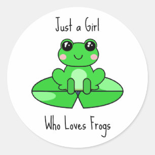 Gewoon een meisje dat van vrienden houdt ronde sticker