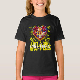 Gewoon een meisje dat van wafels houdt t-shirt