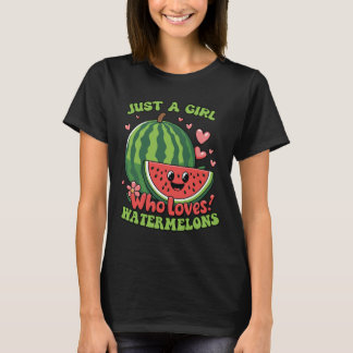Gewoon Een Meisje Dat Van Watermeloenen Houdt Scha T-shirt
