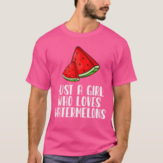 Gewoon een meisje dat van watermeloenen houdt t-shirt