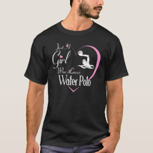 Gewoon een meisje dat van waterpoloffie houdt t-shirt