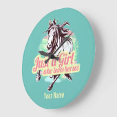 Gewoon een meisje dat van Waterverf van paarden ho Grote Klok (Hoek)