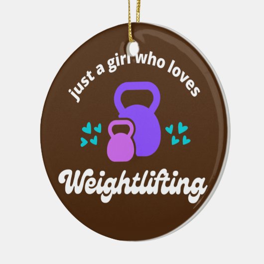 Gewoon een meisje dat van 'Weightlift Cute Fitness Keramisch Ornament (Links)